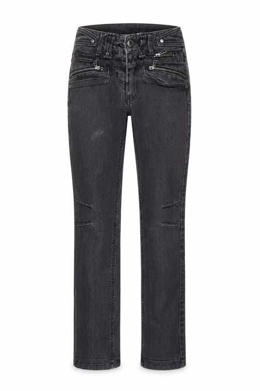 River Island Womens Grey Cotton Straight Jeans Size 8 L29 in Regular Button
