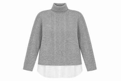 Dorothy Perkins Womens Grey Roll Neck Acrylic Pullover Jumper Size 8