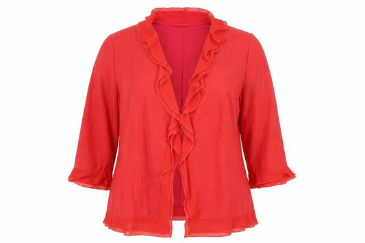 Gerry Weber Womens Red Jacket Size 18 Tie - Tie Front Detail