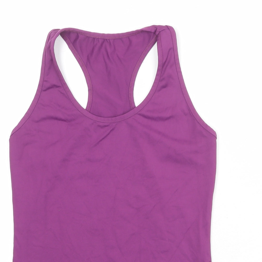 Denchi Womens Purple Polyester Pullover Tank Size S Scoop Neck Pullover