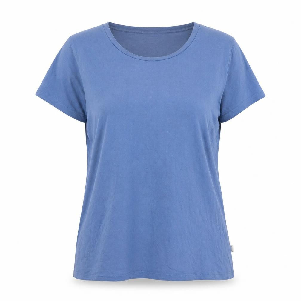Howies Womens Blue Polyester Basic T-Shirt Size XL Round Neck
