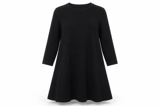 Topshop Womens Black Acrylic A-Line Size 10 Round Neck Pullover
