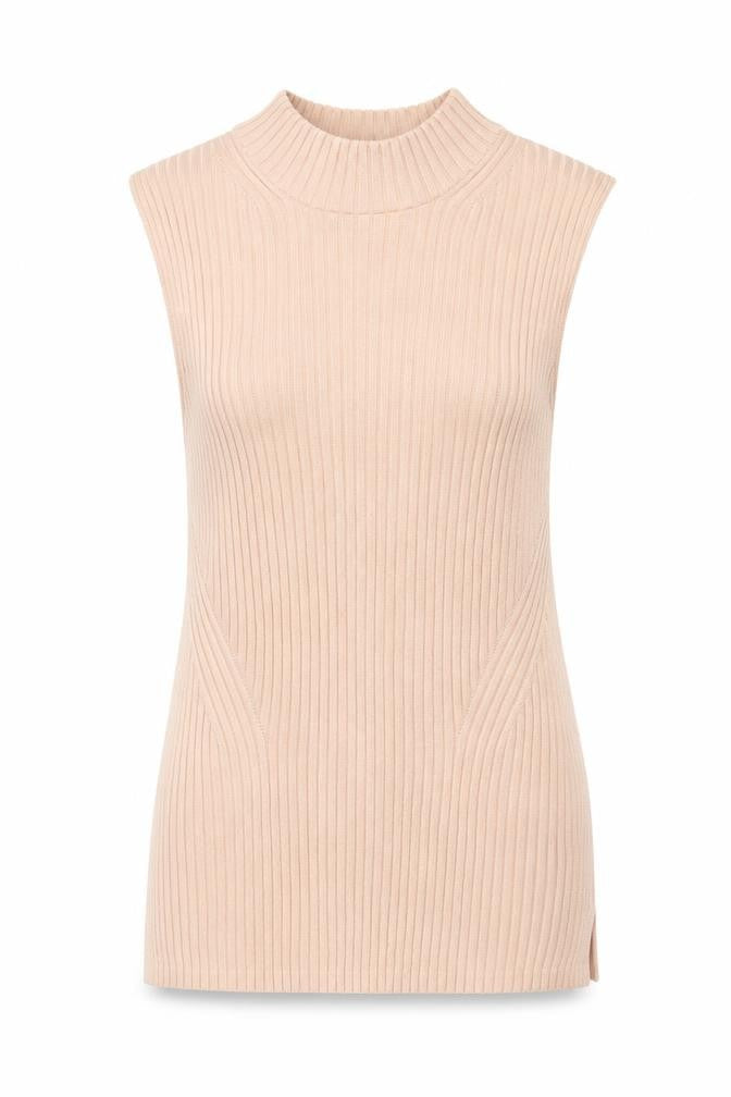 French Connection Womens Pink Polyester Basic Tank Size L Round Neck