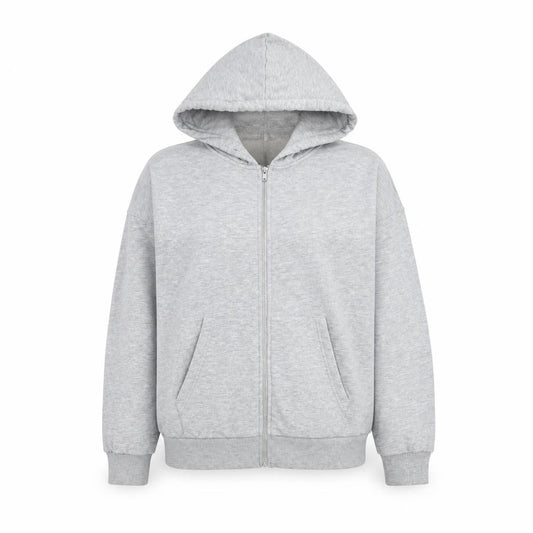 The Jogg Concept Womens Grey Cotton Full Zip Hoodie Size S Zip