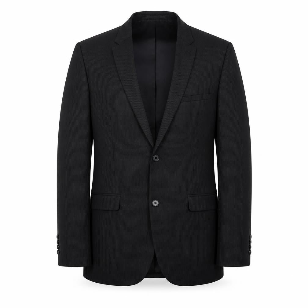 Peter Werth Mens Black Striped Wool Jacket Suit Jacket Size 40 Regular