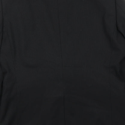 Peter Werth Mens Black Striped Wool Jacket Suit Jacket Size 40 Regular