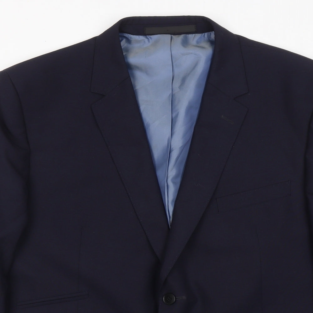 Marks and Spencer Mens Blue Wool Jacket Suit Jacket Size 40 Regular