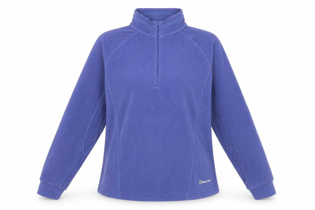 Outdoor Scene Womens Blue Polyester Pullover Sweatshirt Size 12 Zip - Size 12-14