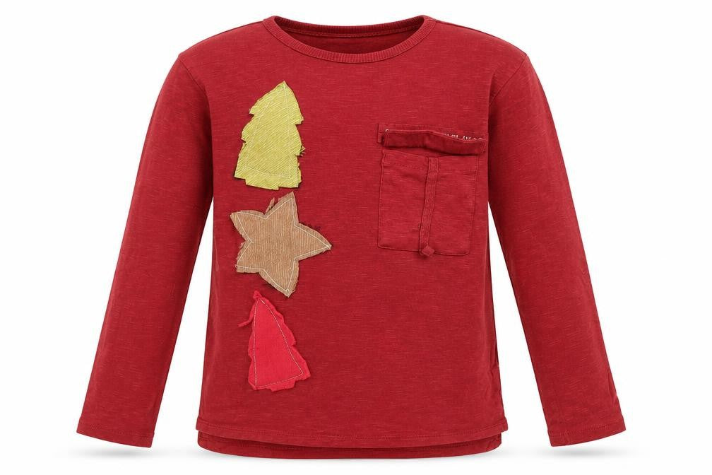 Zara Girls Red Cotton Basic T-Shirt Size 8 Years Round Neck Pullover