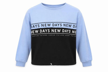 H&M Girls Blue Cotton Pullover Sweatshirt Size 12-13 Years Pullover - New Days