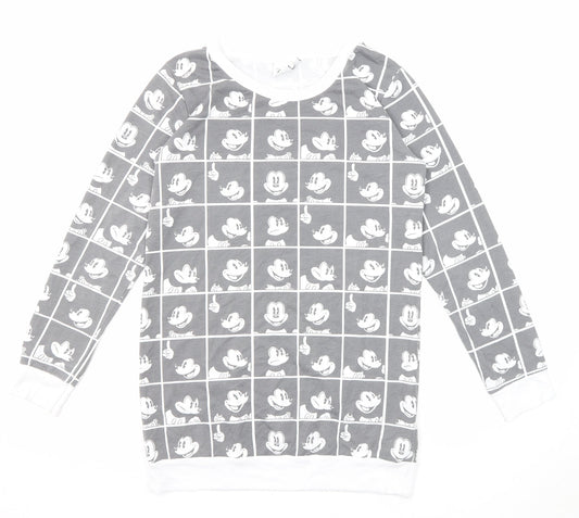 Disney Womens Grey Polyester Pullover Sweatshirt Size 6 Pullover - Mickey Mouse