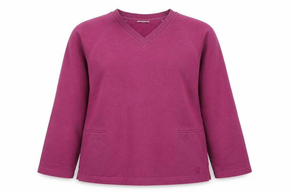 Joie de Vivre Womens Purple Polyester Pullover Sweatshirt Size L Pullover