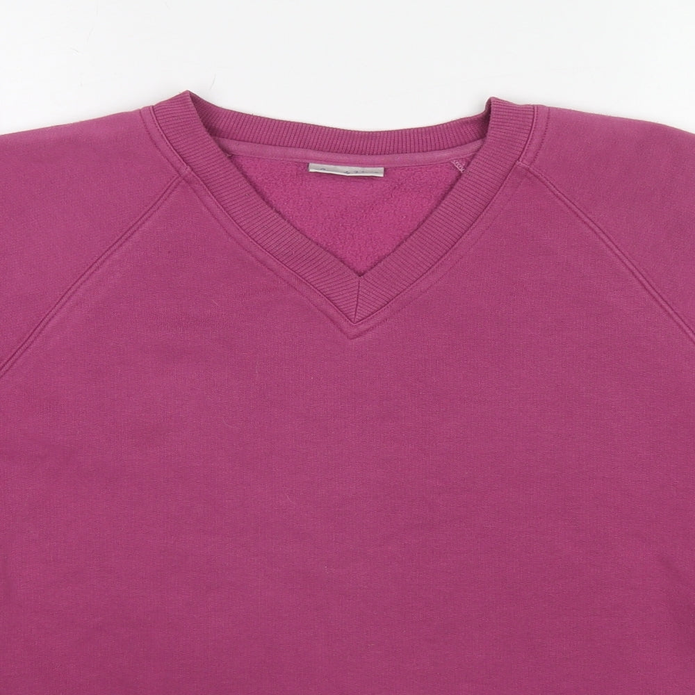 Joie de Vivre Womens Purple Polyester Pullover Sweatshirt Size L Pullover