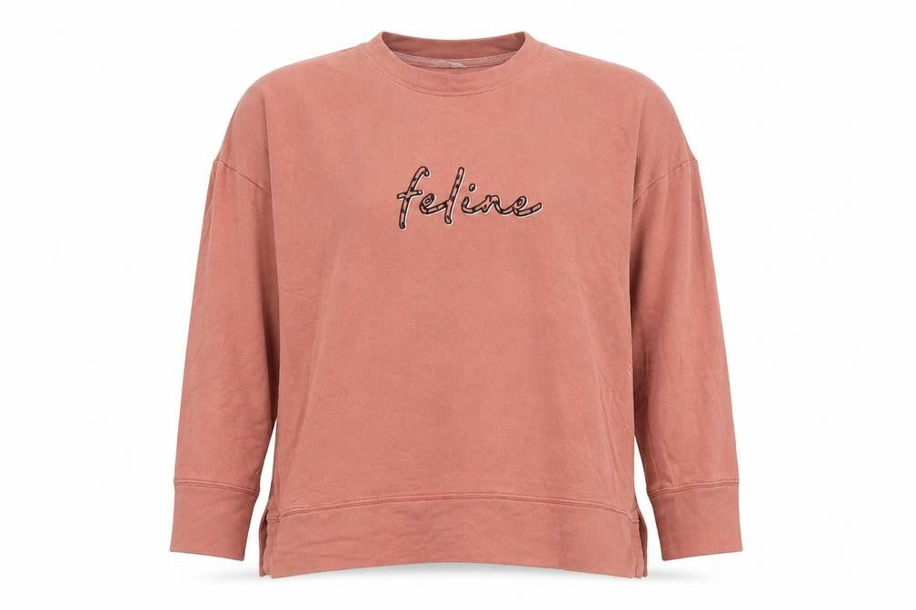Marks & Spencer Womens Beige Viscose Pullover Sweatshirt Size 14 Pullover - Feline