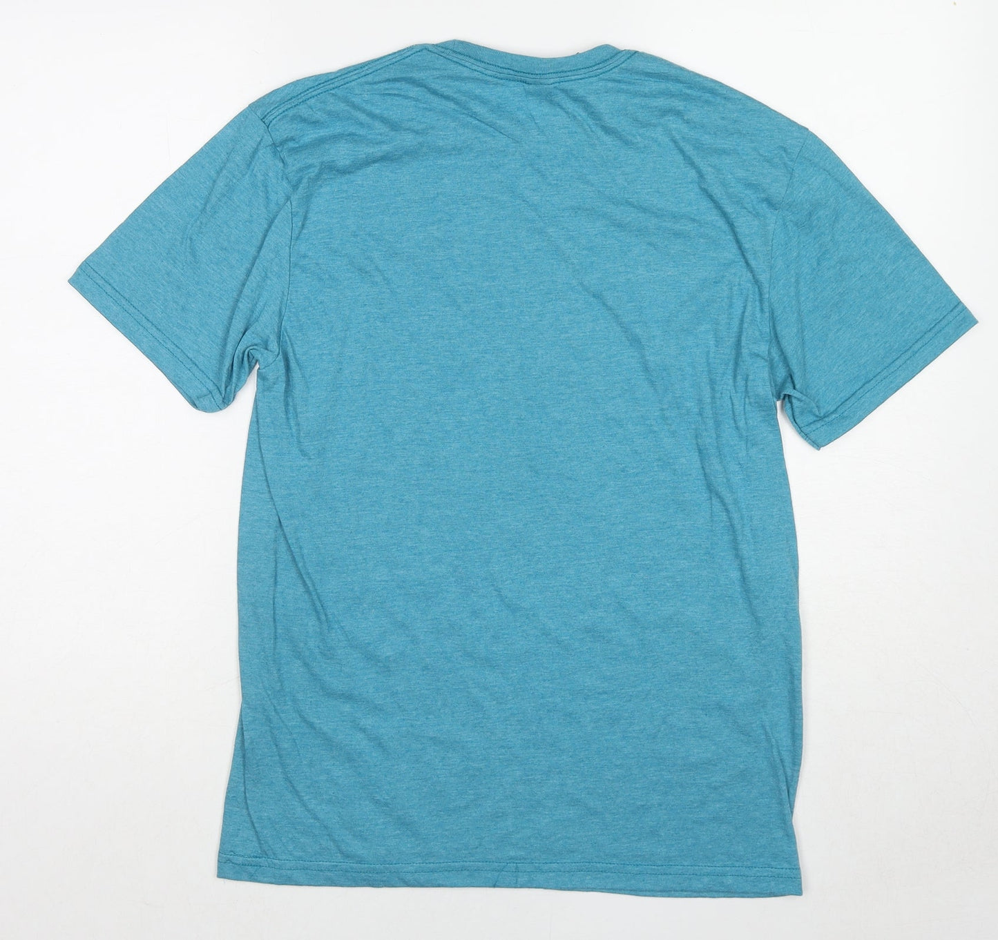 Gildan Womens Blue Cotton Basic T-Shirt Size M Round Neck - Prangry