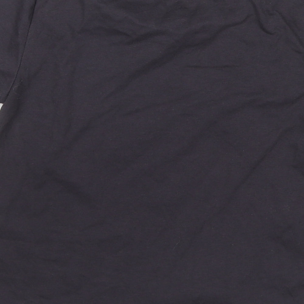 Gap Girls Grey Cotton Basic T-Shirt Size 6-7 Years Round Neck Pullover