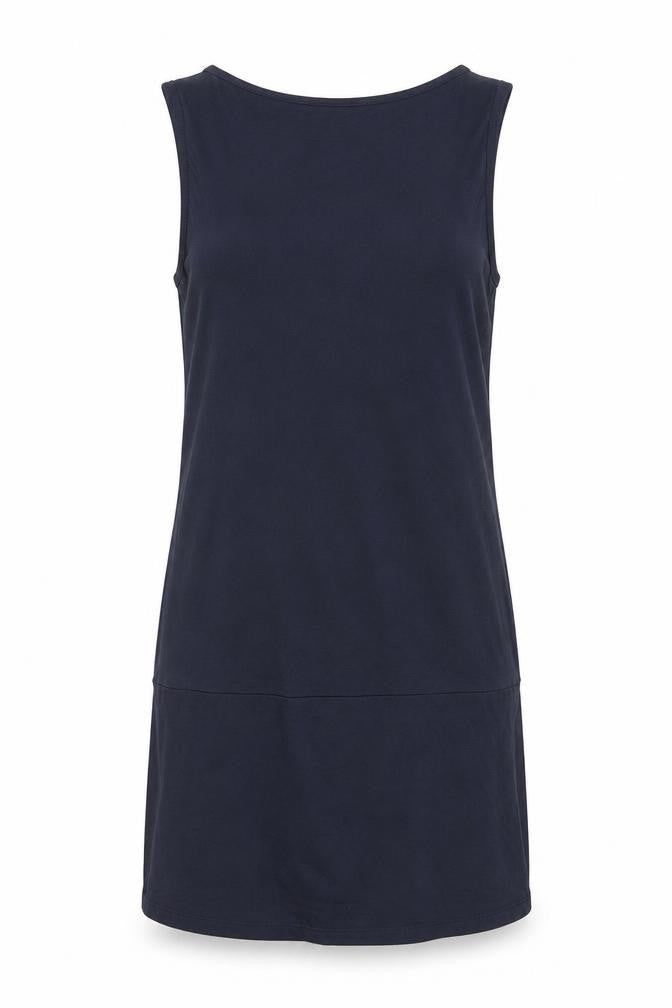 VILA Womens Blue Viscose Tank Dress Size M Round Neck Pullover
