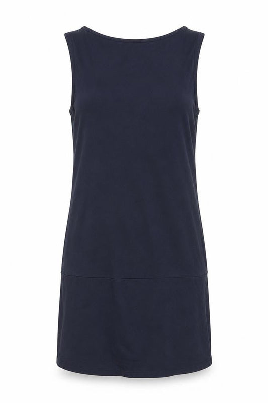 VILA Womens Blue Viscose Tank Dress Size M Round Neck Pullover