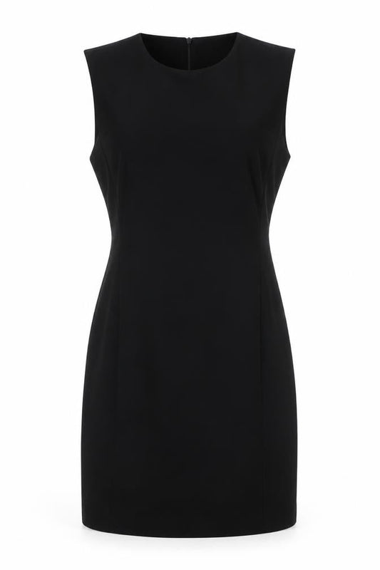 Zara Womens Black Polyester Shift Size M Round Neck Zip