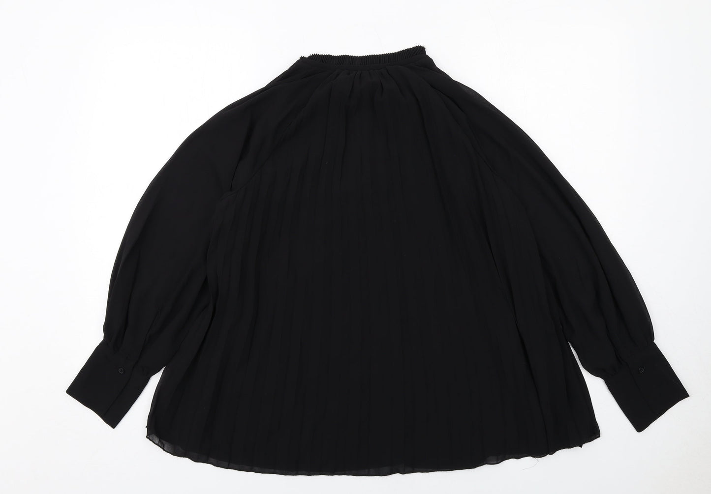 H&M Womens Black Polyester Basic Blouse Size S V-Neck
