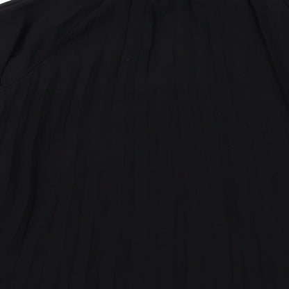 H&M Womens Black Polyester Basic Blouse Size S V-Neck