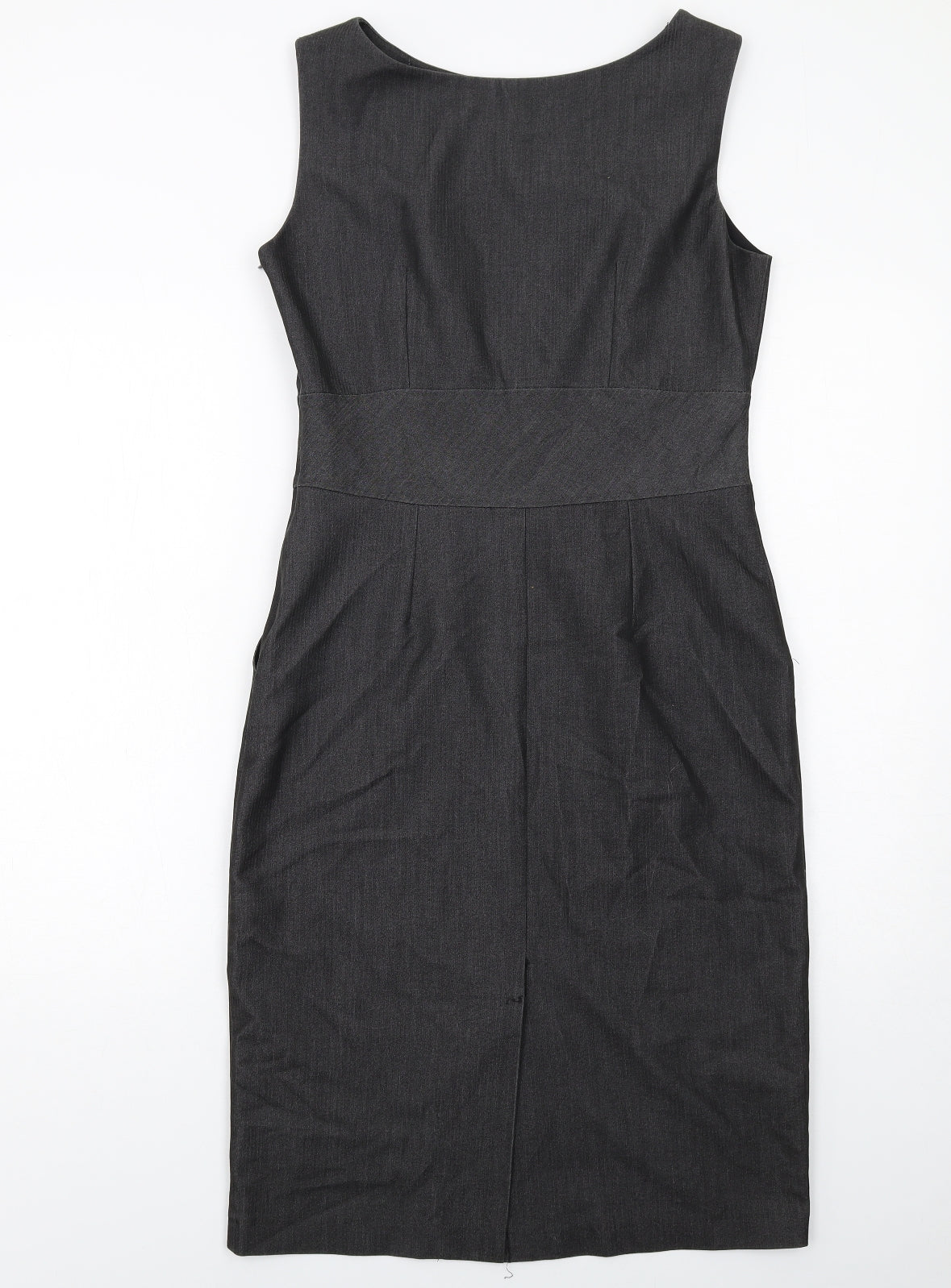 Wallis Womens Grey Polyester Shift Size 12 Round Neck Zip