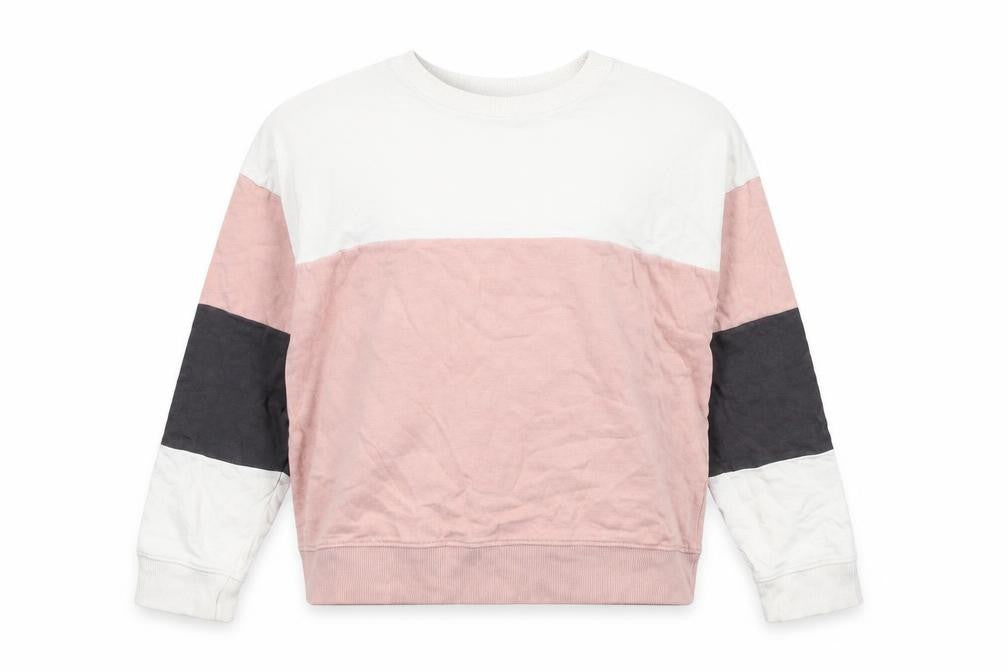 New Look Womens Multicoloured Colourblock Cotton Pullover Sweatshirt Size S Pullover