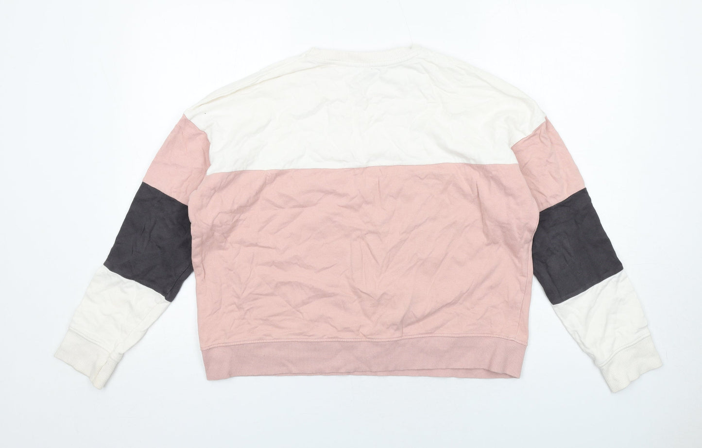 New Look Womens Multicoloured Colourblock Cotton Pullover Sweatshirt Size S Pullover