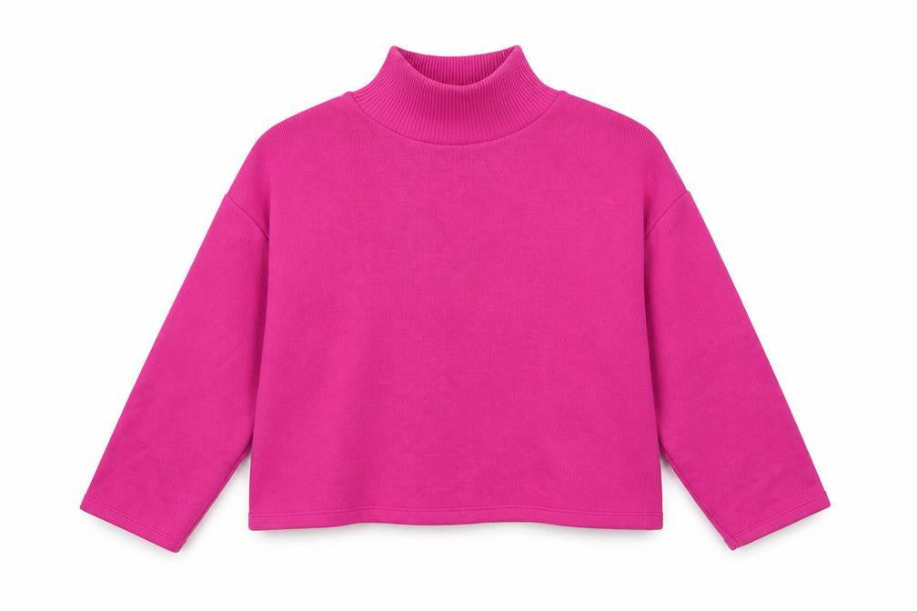 Zara Womens Pink Polyester Pullover Sweatshirt Size M Snap