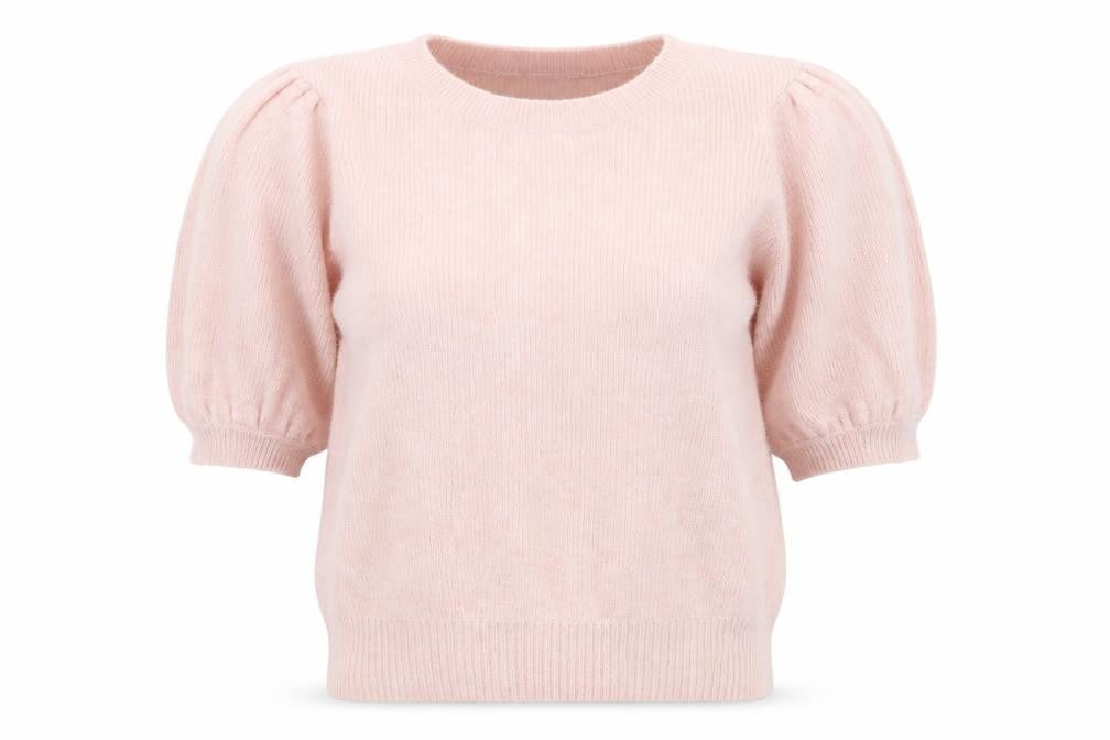 VERO MODA Womens Pink Round Neck Acrylic Pullover Jumper Size S