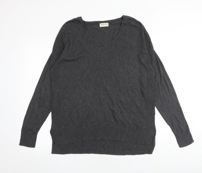 Indigo Womens Grey Round Neck Polyamide Pullover Jumper Size 14