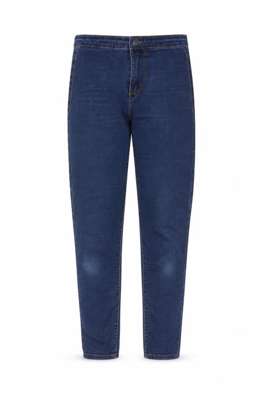 Denim & Co. Womens Blue Cotton Straight Jeans Size 8 Regular Zip
