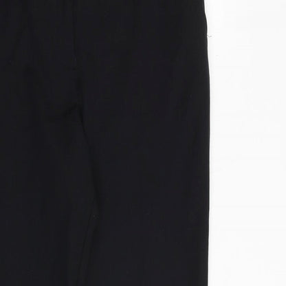 Bonmarché Womens Black Polyester Trousers Size 10 Regular Zip