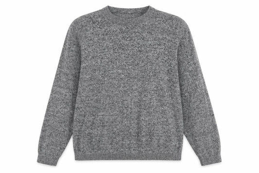 Topman Mens Grey Round Neck Cotton Pullover Jumper Size L Long Sleeve