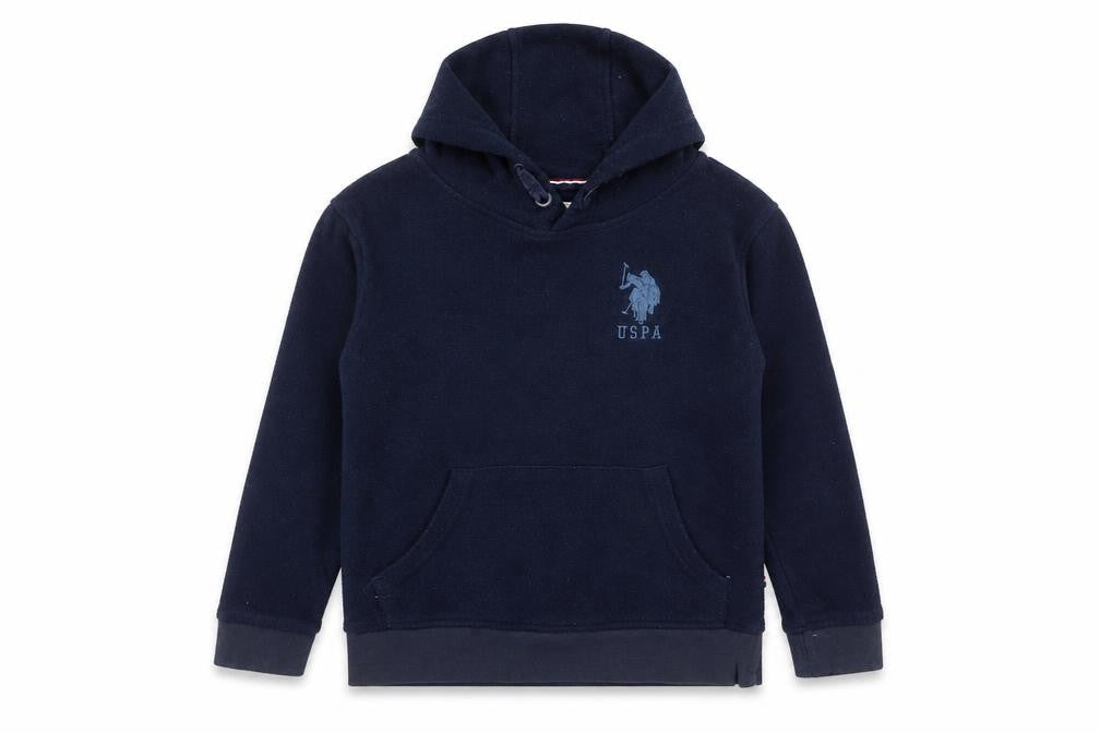 US Polo Assn. Boys Blue Polyester Pullover Hoodie Size 7-8 Years Pullover