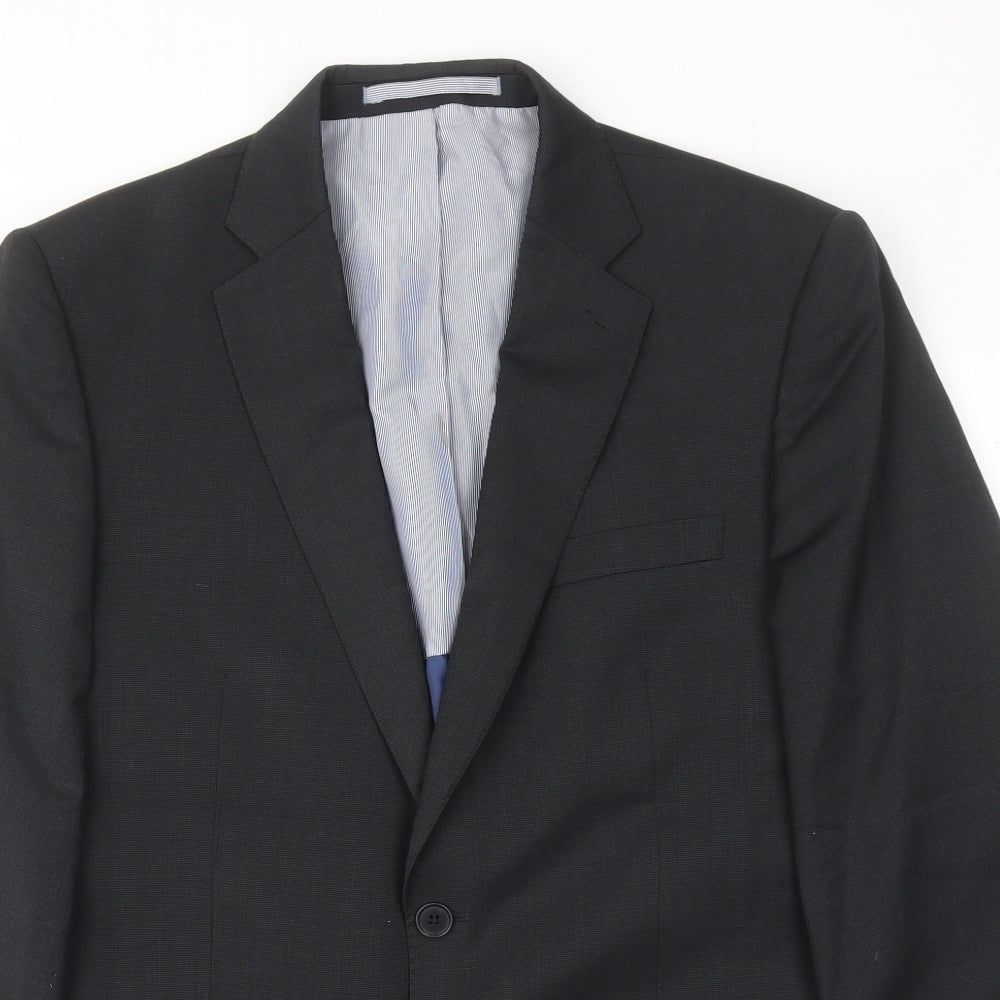 Marks and Spencer Mens Grey Wool Jacket Suit Jacket Size 40 Regular