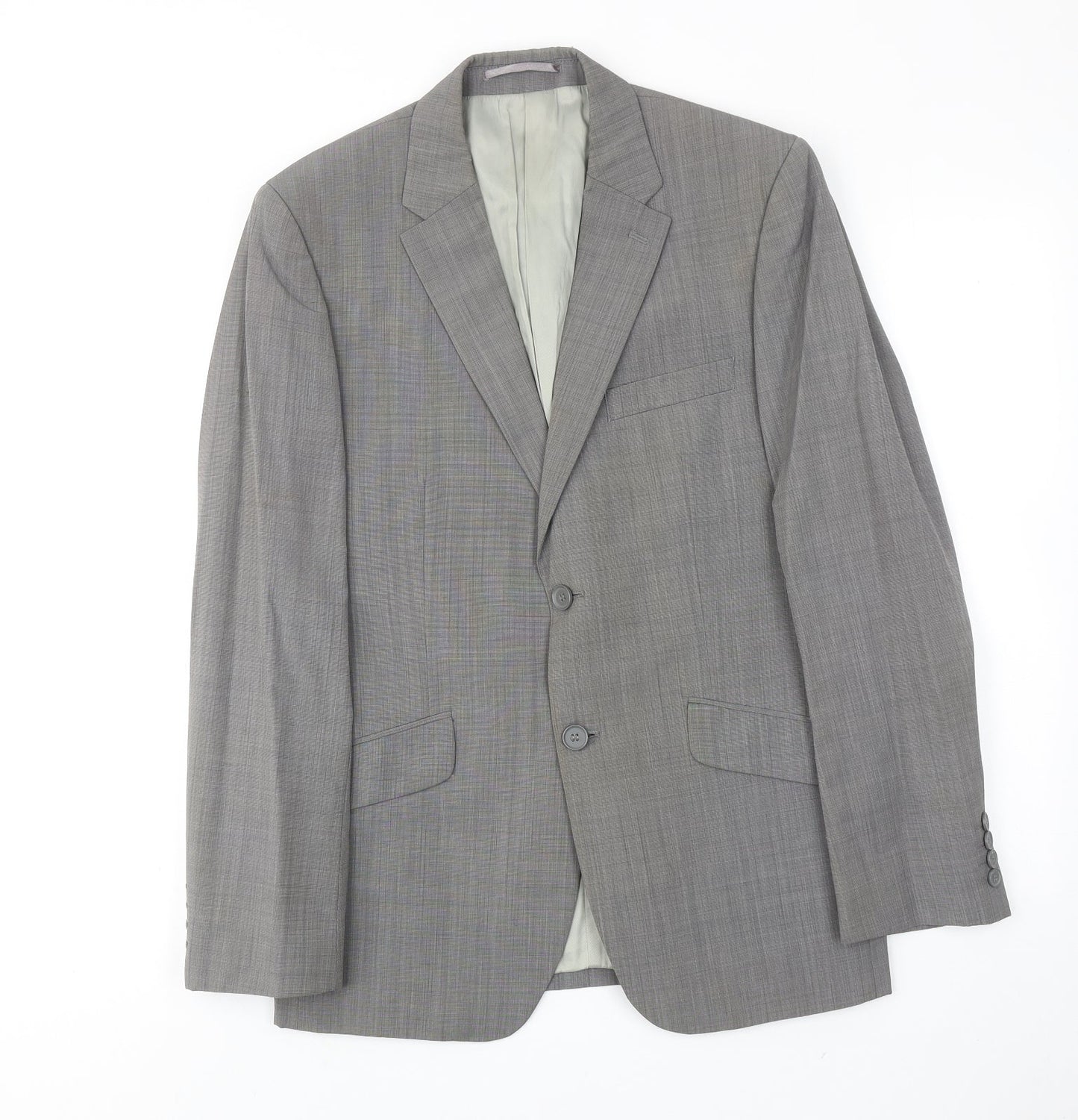 French Connection Mens Grey Wool Jacket Suit Jacket Size 38 Regular