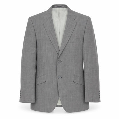 Front view of French Connection men’s grey wool jacket suit jacket, size 38, regular