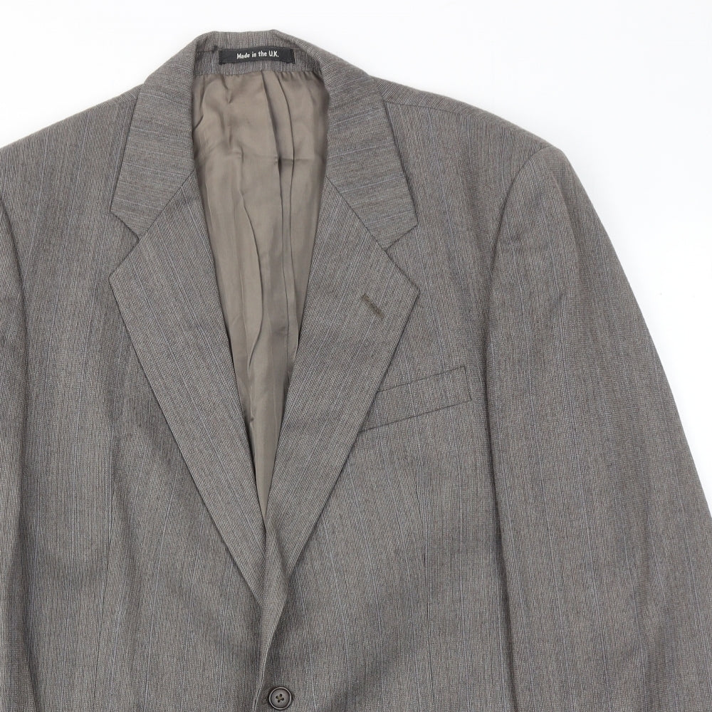St.Micheal Mens Grey Wool Jacket Suit Jacket Size 42 Regular