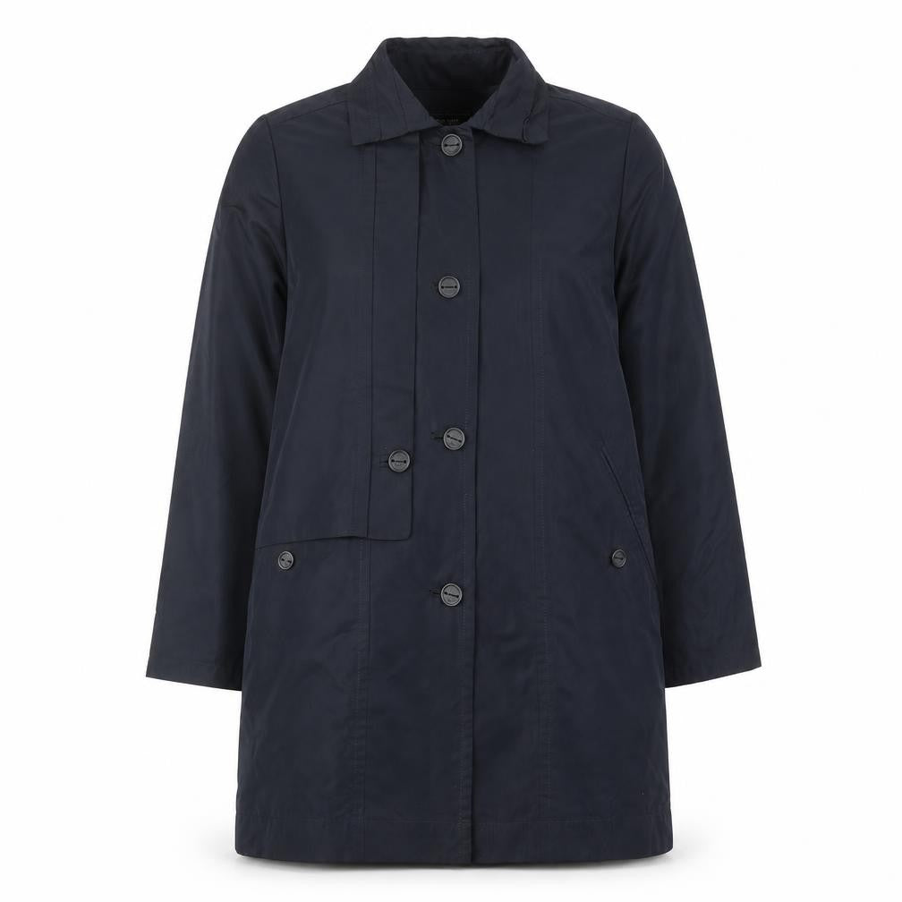 Kenneth Lady Womens Blue Overcoat Coat Size 10 Button
