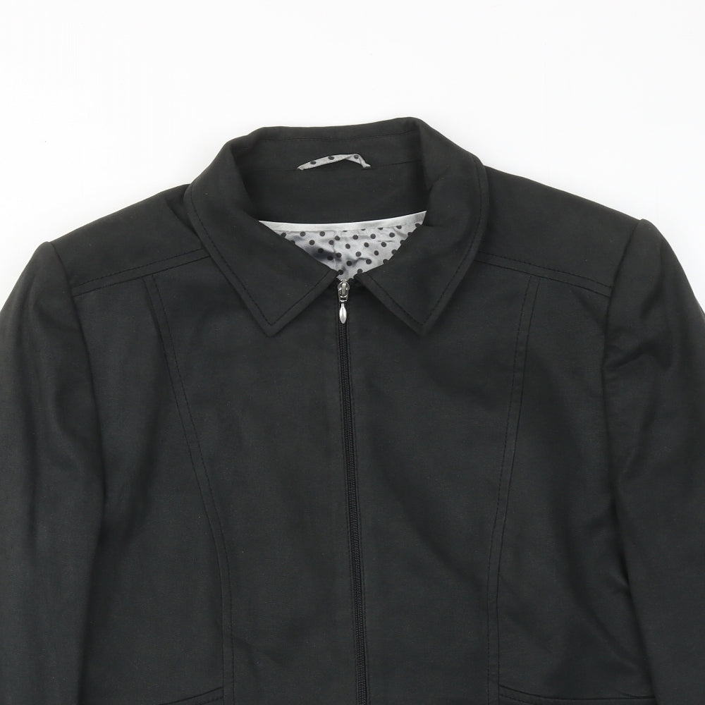 CC Womens Black Jacket Blazer Size 16 Zip