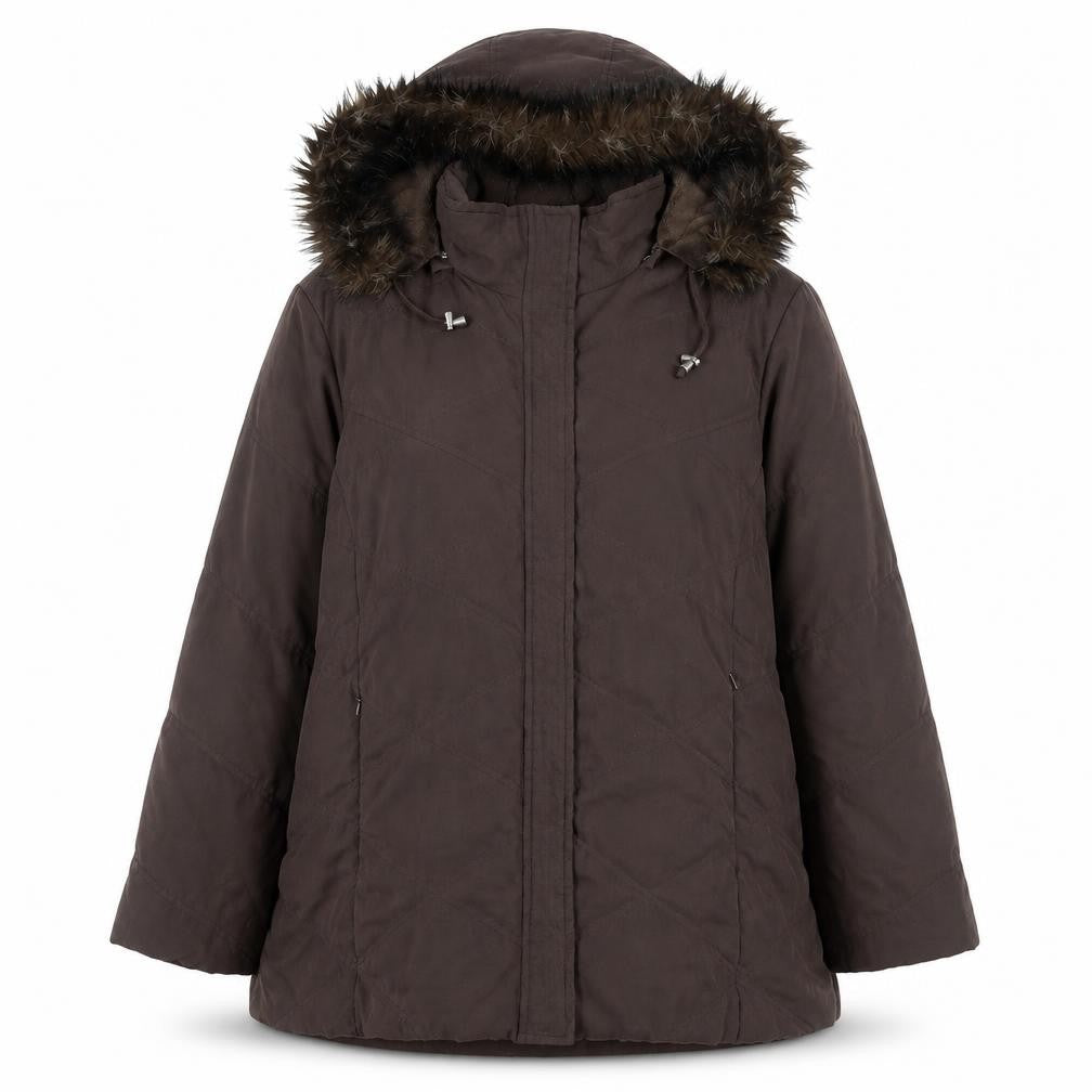 Casual Club Womens Brown Jacket Size 18 Zip