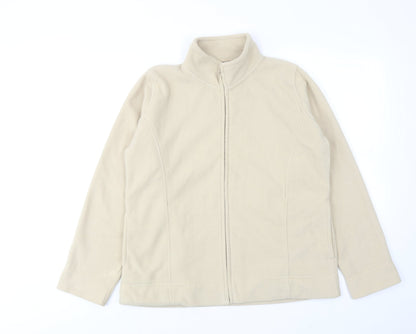 EWM Womens Beige Jacket Size 14 Zip