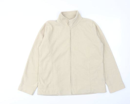 EWM Womens Beige Jacket Size 14 Zip