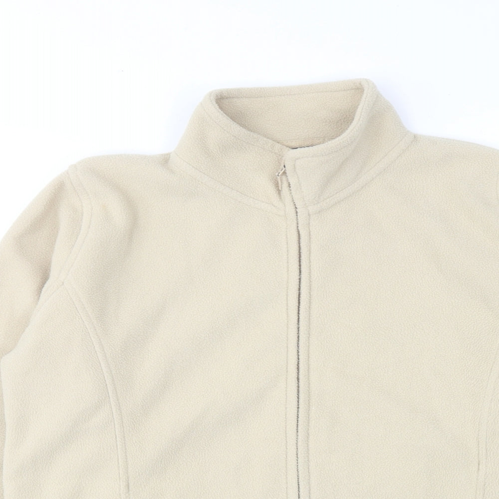 EWM Womens Beige Jacket Size 14 Zip