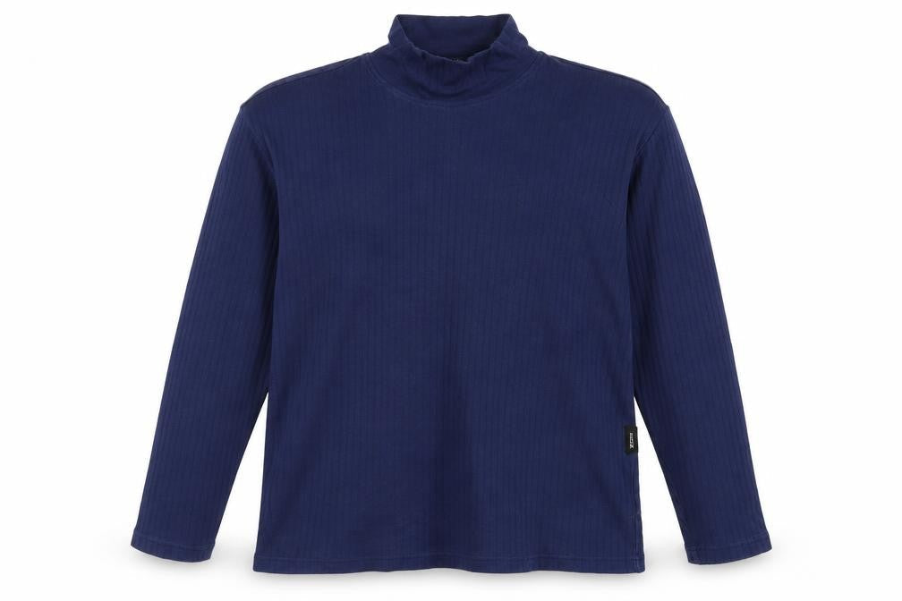Mexx Mens Blue Mock Neck Cotton Pullover Jumper Size XL Long Sleeve