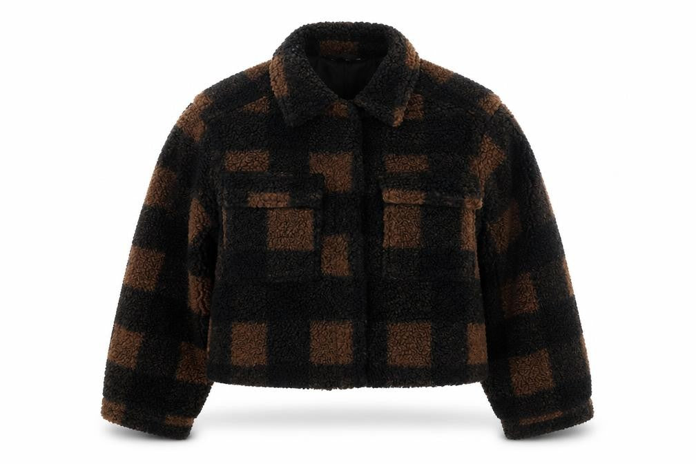 Divided by H&M Womens Black Check Jacket Size XS Snap