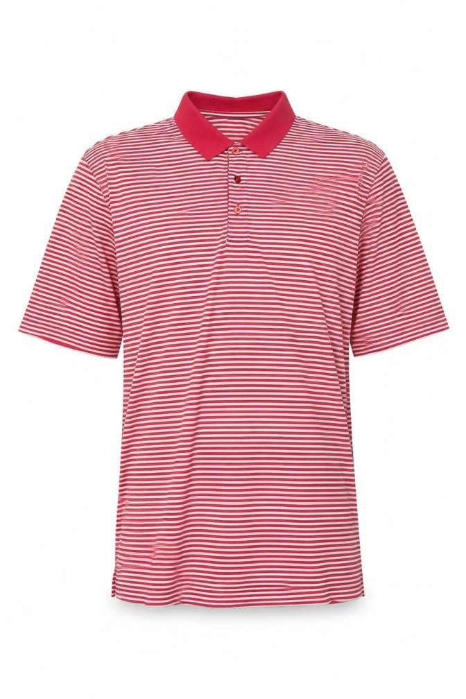 Dwyers&Co Mens Red Striped Cotton Polo Size M Collared Pullover