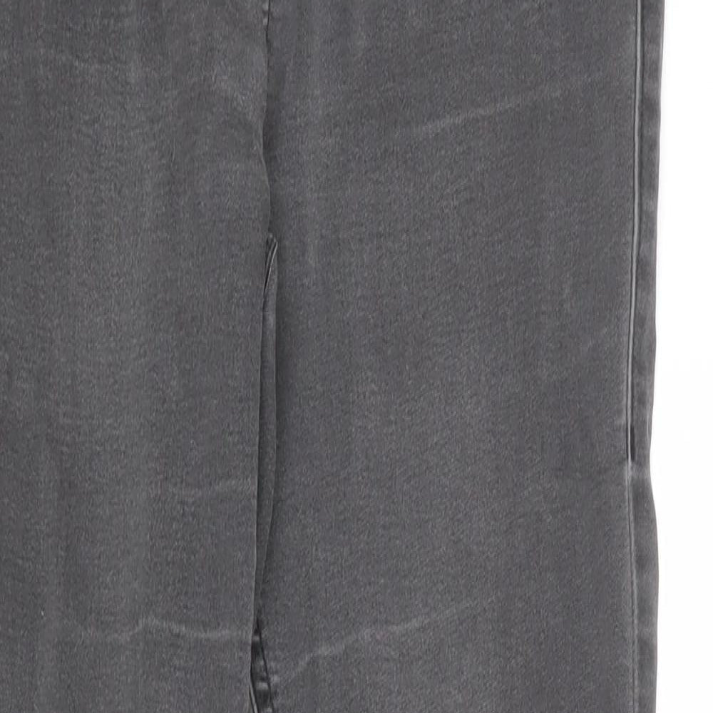 Marks and Spencer Womens Grey Cotton Skinny Jeans Size 8 Regular Zip