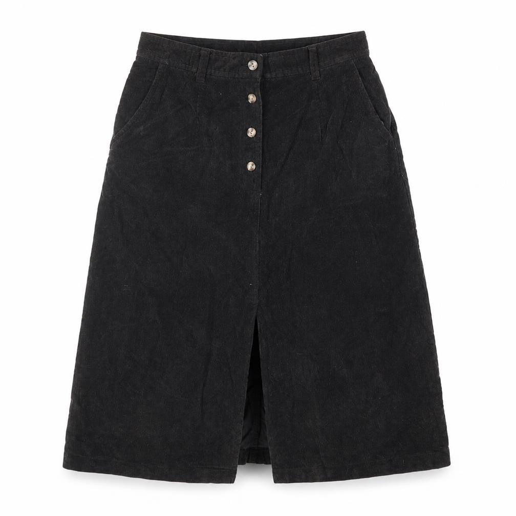 C&A Womens Brown Cotton A-Line Skirt Size 18 Button